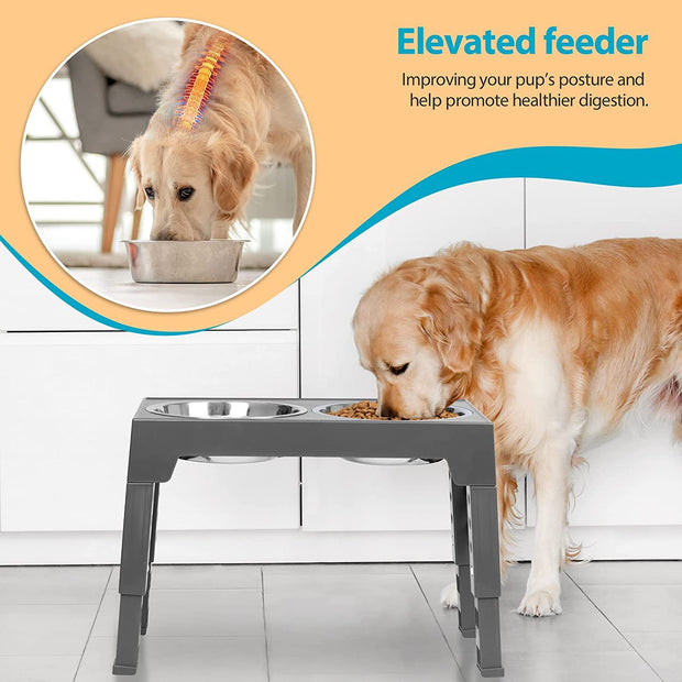 Pet Feeder Slow Feeding Bowl Lifting Dog Bowl Rack Neck Protection