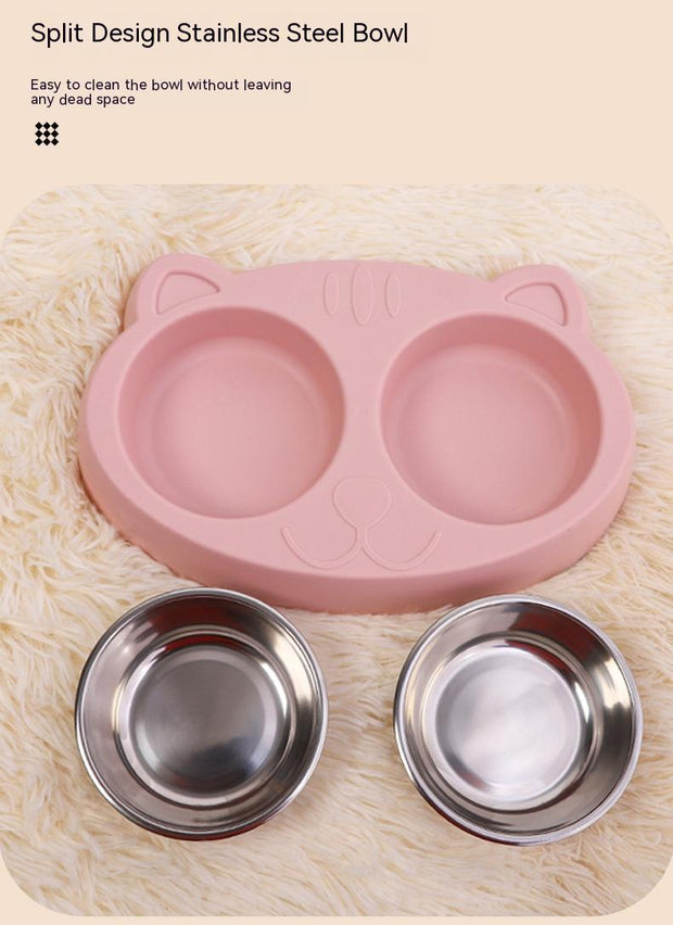 Cat Bowl Drinking Water Feeding Pet Rice Basin