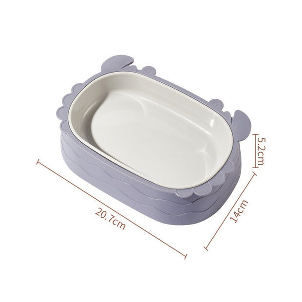 Pet Cat Bowl Crab Shape Slow Feeding Bowl Removable Pet Double