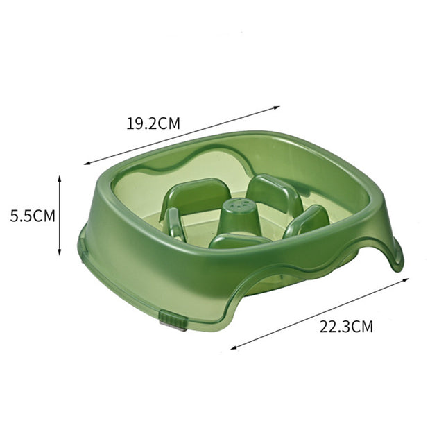 Pet Dog Slow Anti-Suffocation Anti-Choking Water Feeder Bowl Puppy Plastic Bowl Household Dogs Food Plate Feeding Supplies