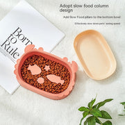 Pet Cat Bowl Crab Shape Slow Feeding Bowl Removable Pet Double