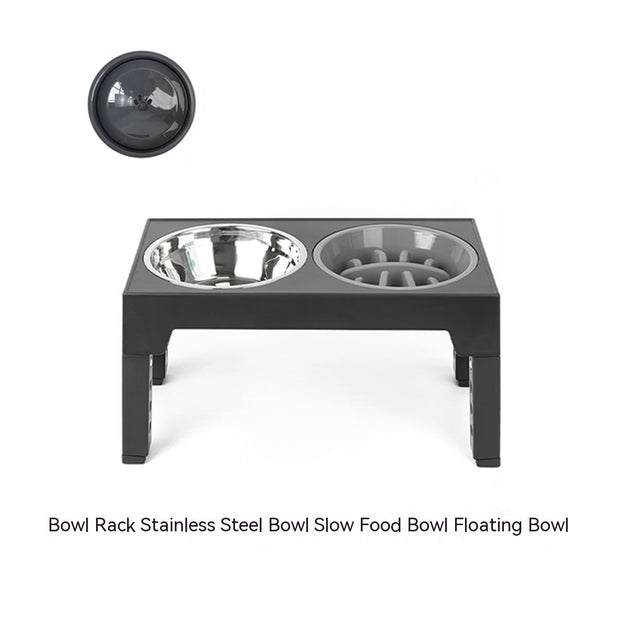 Pet Feeder Slow Feeding Bowl Lifting Dog Bowl Rack Neck Protection