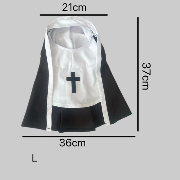 PET SHOW Nun Dog Costume For Small Medium Dogs Halloween Cosplay