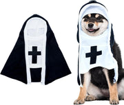 PET SHOW Nun Dog Costume For Small Medium Dogs Halloween Cosplay