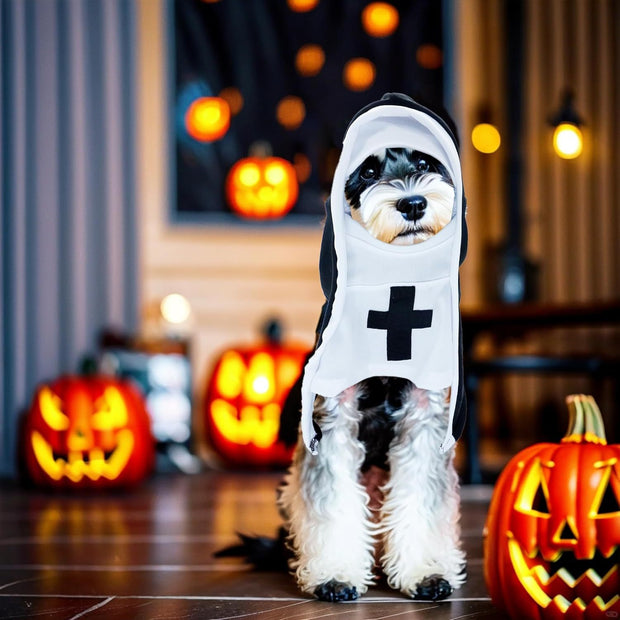 PET SHOW Nun Dog Costume For Small Medium Dogs Halloween Cosplay