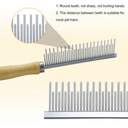 Wooden Handle Grooming Comb For Dogs Cats Pet